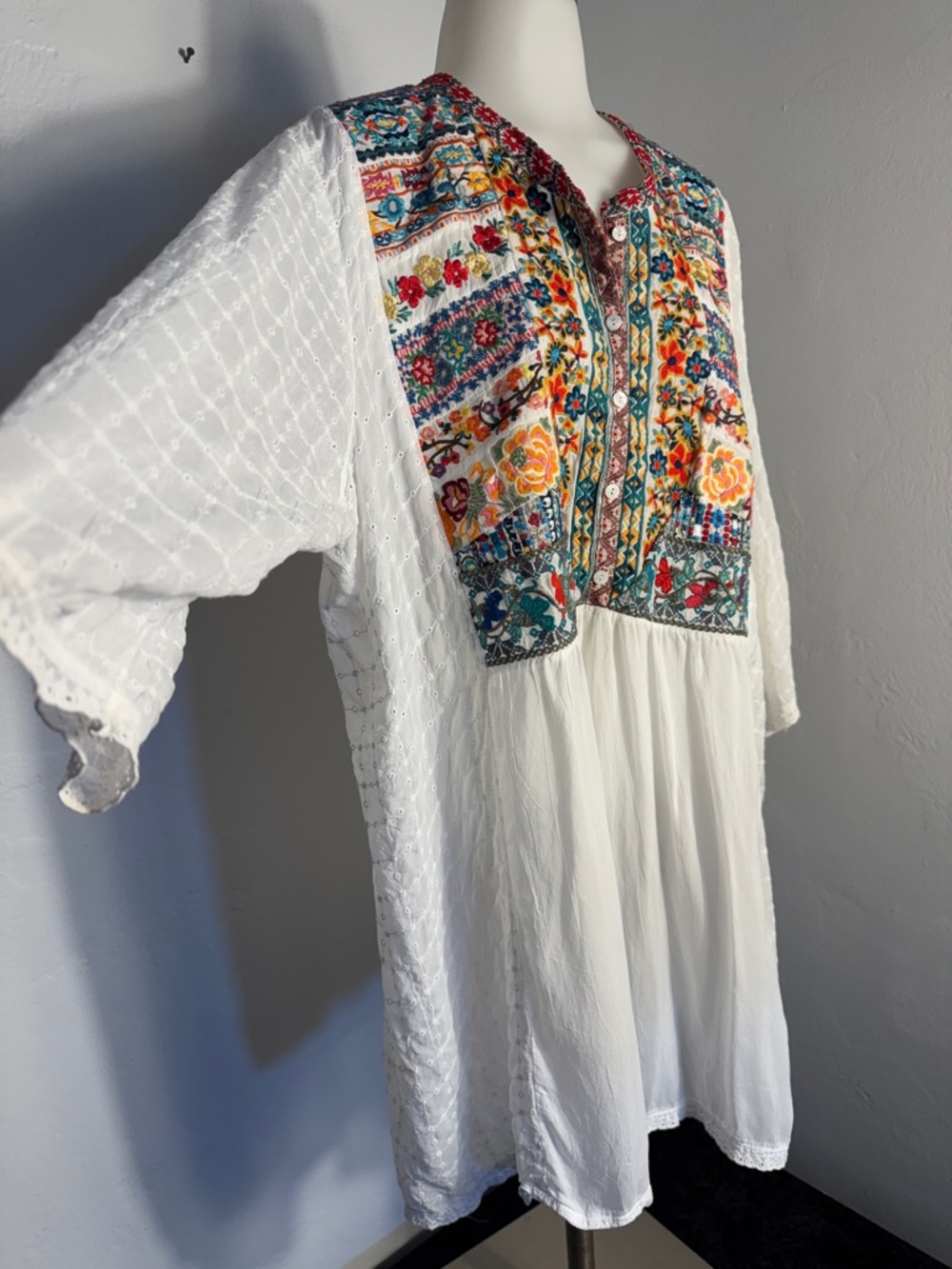 Johnny Was Embroidered  Boho Top XL - Picture 4 of 7